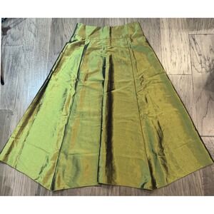 Ronen Chen Green Viscose‎ Blend Midi Skirt - Size 1 - Party Cocktail